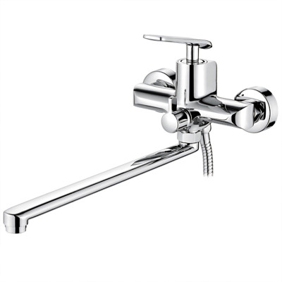 Смеситель для ванны однорыч. 35мм излив - 350мм дивертор в корп. Латунь Хром Ledeme L2274