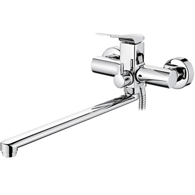 Смеситель для ванны однорыч. 25мм излив - 350мм дивертор в корп. Латунь Хром Ledeme L2275