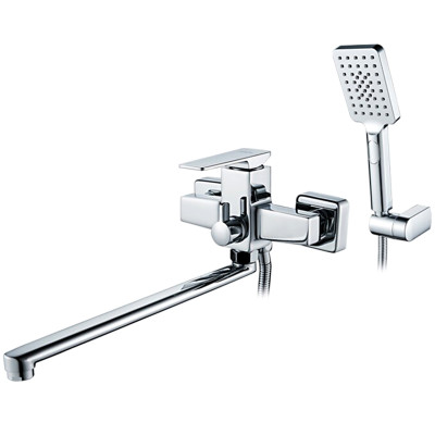 Смеситель для ванны однорыч. 35мм длин. излив дивертор в корп. Латунь Хром Ledeme L2278