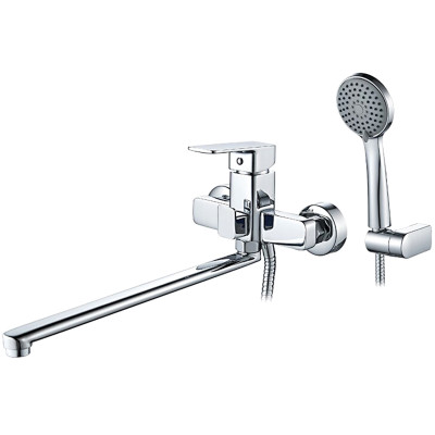 Смеситель для ванны однорыч. 35мм длин. излив дивертор в корп. Латунь Хром Ledeme L2280