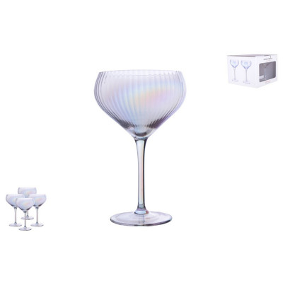 Набор стеклянный бокалов 4 пр 350 мл под упак 6994 Electro Коралл