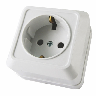 Розетка 1 мест оу IP20 16А 2П+3 белый Ладога TDM