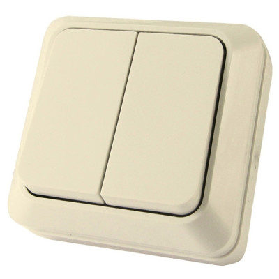 Выключатель 2кл оу IP20 10А сл.кость Ладога TDM