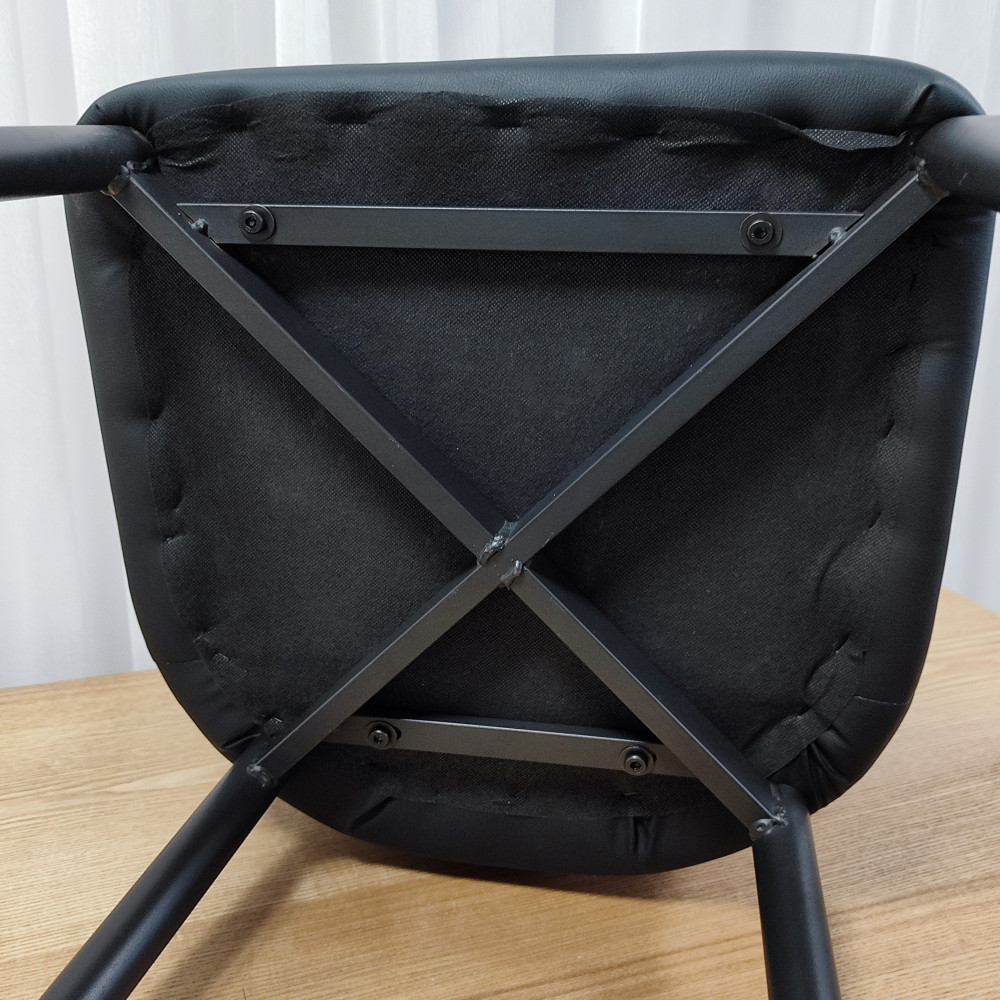 Стул металлический Baizheng 87×47×46 см, искусственная кожа, серый, до 150 кг