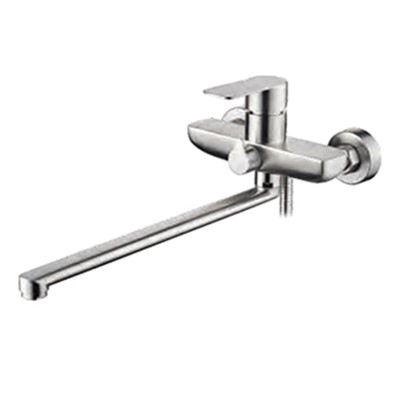 Смеситель для ванны однорыч. 35мм излив - 300мм дивертор в корп. Нерж. сталь Ledeme L72218