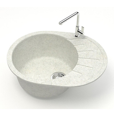 Мойка кухонная гранитная 010 бел.гранит (овал) 575*440*215мм Мойка кухонная гранитная 010 бел.гранит (овал) 575*440*215мм