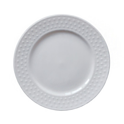 Тарелка фарфоровая десертная  20 см Снежная королева без отводки Коралл