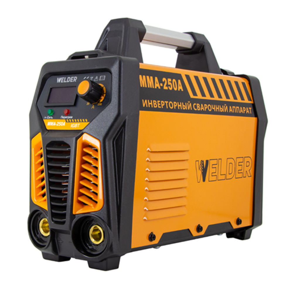 Сварочный аппарат инверторный Welder MMA-250 LCD, напряжение 220В, сварочный ток 20-250А