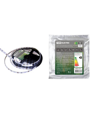 Лента светодиодная SMD2835-120 LED/м-IP65-12 В-9,6 Вт/м-6000 К (упак/5 м) TDM