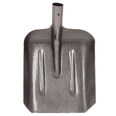 Лопата совковая из рельсовой стали закругленная 850гр Броня, под черенок d-40