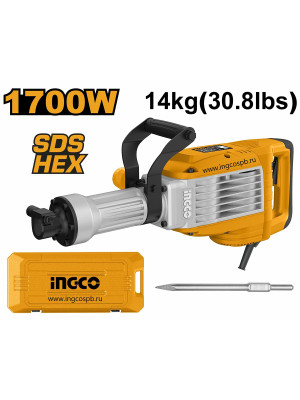 Отбойный молоток 1700Вт HEX 50Дж INGCO PDB170068 INDUSTRIAL