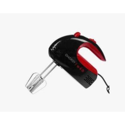 Миксер пластик 250 Вт 5 скоростей 4 насадки черно-красный EN-244 Energy