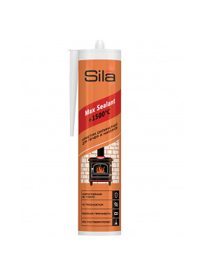Герметик силикатный термостойкий Pro Max Sealant 1500 для печей 280мл Sila