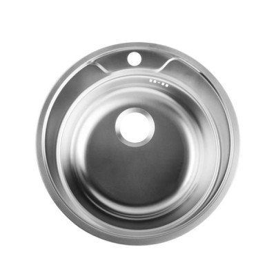 Мойка кухонная d51*16см 0,6мм. (без сифона) Vladiks L-251 Мойка кухонная d51*16см 0,6мм. (без сифона) Vladiks L-251