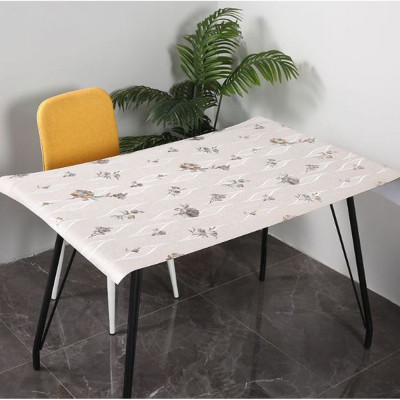 Клеенка силиконовая 0,8*20 м 0,6 мм бежево-серые розы на нежно-розовом Baizheng Клеенка силиконовая 0,8*20 м 0,6 мм бежево-серые розы на нежно-розовом Baizheng