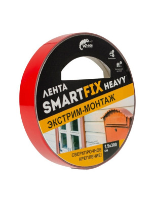 Всепогодная лента SFV1930G для внешнего и внутреннего монтажа W-con SmartFix HEAVY, 1,9*300см Всепогодная лента SFV1930G для внешнего и внутреннего монтажа W-con SmartFix HEAVY, 1,9*300см