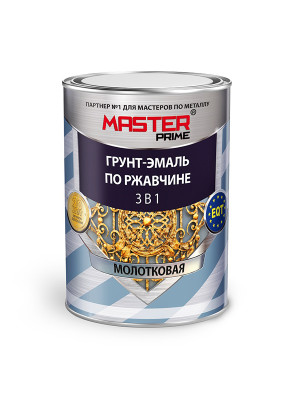 Грунт-эмаль по ржавчине 3в1 алкидная FARBITEX PROFI MASTER зеленая полуматовая молотковая 0,4л Грунт-эмаль по ржавчине 3в1 алкидная FARBITEX PROFI MASTER зеленая полуматовая молотковая 0,4л