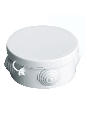 Коробка распаячная ОП D85х40мм, крышка, IP54, 4вх. TDM