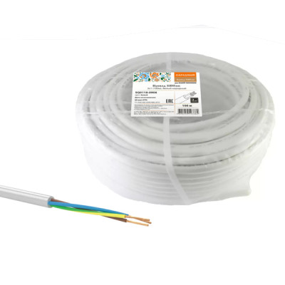 Кабель ПВС 3*1,0 белый (100) TDM