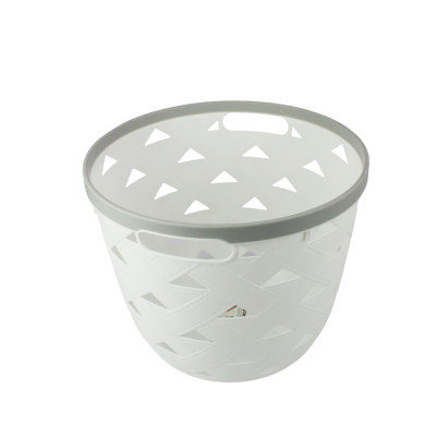 Корзина пластиковая 31,4*31,4*26,4 см для хранения белый Baizheng