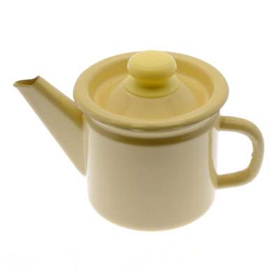 Чайник эмалированный 1 л заварной кнопка палевый Стальэмаль Чайник эмалированный 1 л заварной кнопка палевый Стальэмаль