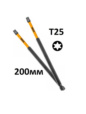 Бита TORX T-25 200 мм 10 шт INGCO SDBIM11T2583 INDUSTRIAL, Бита TORX T-25 200 мм 10 шт INGCO SDBIM11T2583 INDUSTRIAL,