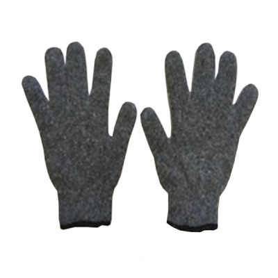 Перчатки утепл полушерсть трикотаж двойные серые Перчатки утепл полушерсть трикотаж двойные серые