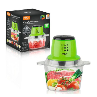 Измельчитель электрический 300 Вт чаша пласт 2 л 6 в 1 зеленый Raf Измельчитель электрический 300 Вт чаша пласт 2 л 6 в 1 зеленый Raf