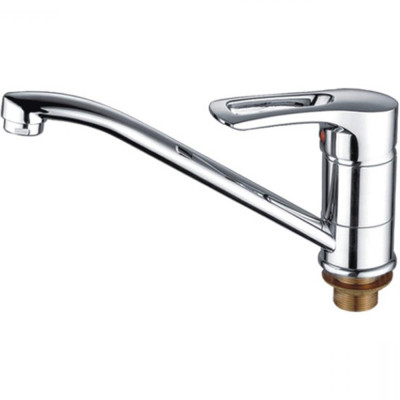 Смеситель для кухни однорыч. 40мм гайка излив длин - 228мм Латунь Хром Ledeme L4925