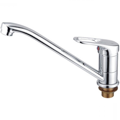 Смеситель для кухни однорыч. 35мм гайка излив длин - 226мм Латунь Хром Ledeme L4937