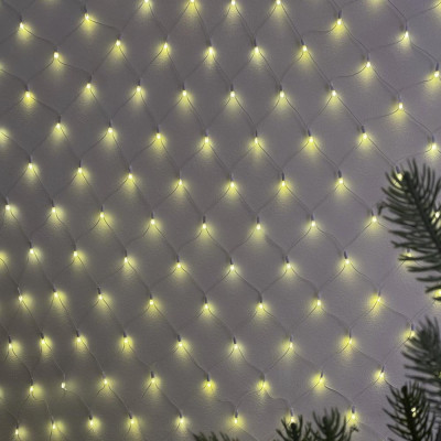 Гирлянда светодиодная  3*3 м 480 led сетка желтый Baizheng