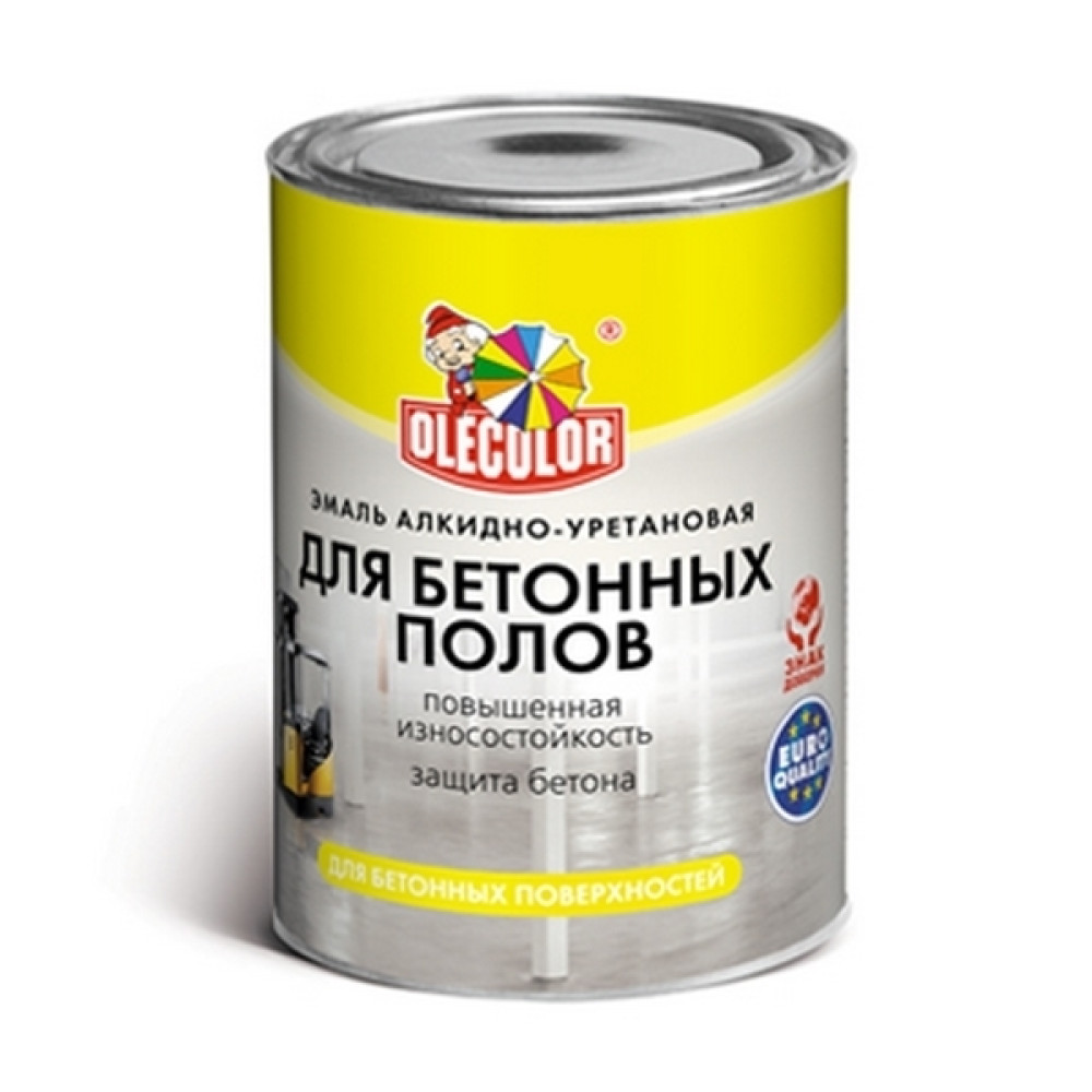 Эмаль для бетонных полов акриловая OLECOLOR красно-коричневая 0,8кг