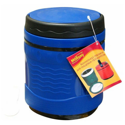 Термос пластиковый  1 л широкое горло ложка FS2610 Mallony