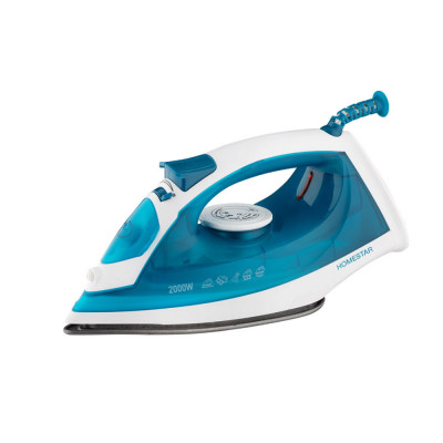 Утюг 2 кВт тефлоновое покрытие пар бело-синий HS-4010 HomeStar