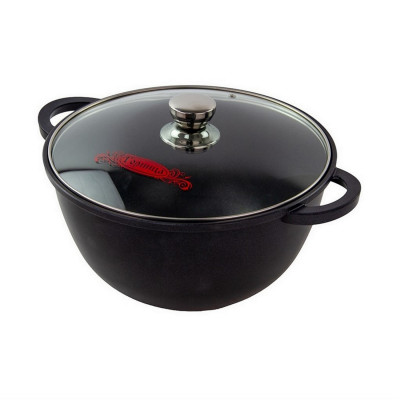 Казан алюминиевый  8 л 30*17 см стекл крышка под упак Классик Горница