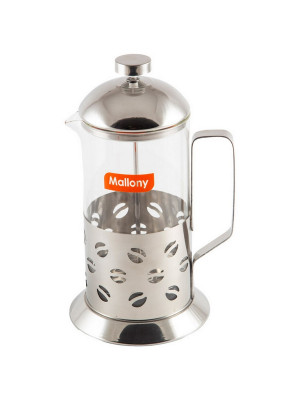 Френч-пресс стеклянный 1000 мл корп нерж сталь B535-1000ML Caffè Mallony