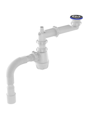 Сифон для кухни 1 1/2х40 со смещением с мет.реш. с гт 40х40/50 (25) Aquant Сифон для кухни 1 1/2х40 со смещением с мет.реш. с гт 40х40/50 (25) Aquant