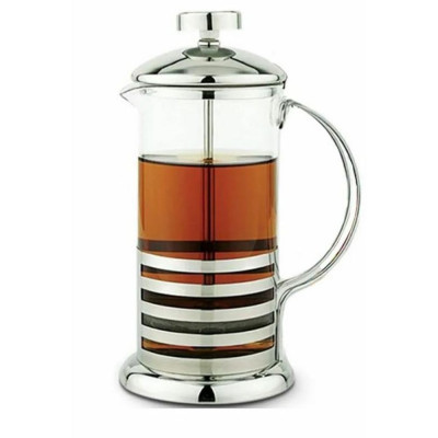 Френч-пресс стеклянный 800 мл металл подставка металл крышка полоса Baizheng