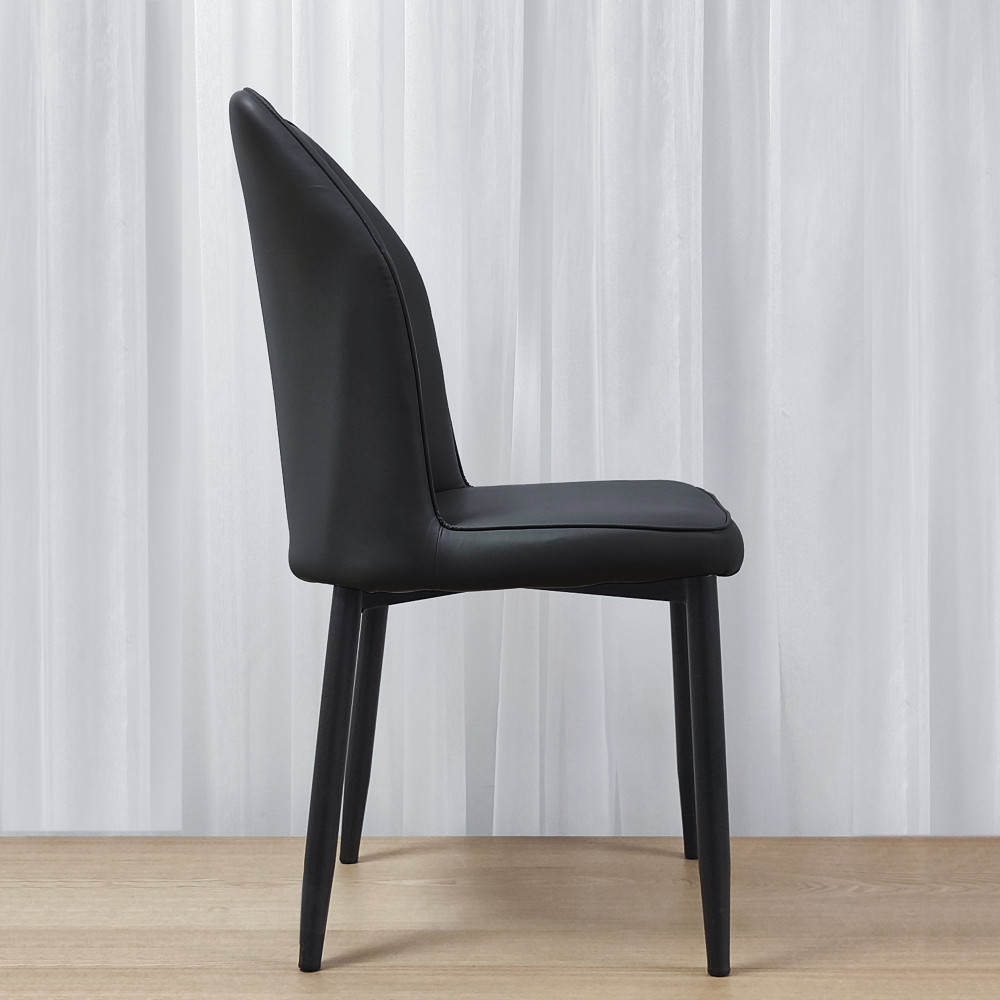 Стул металлический Baizheng 89×43×45 см, искусственная кожа, черный, до 150 кг