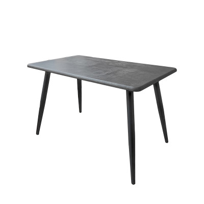 Стол ЛДСП кухонный 120*70 см каркас металл черные ноги скругленные края лайм 2 части Baizheng