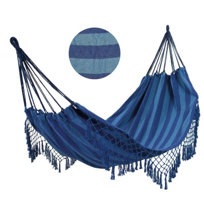 Гамак полотняный 200*120 см с бахромой сумкой для хранения и переноски Ham-18 Ecos