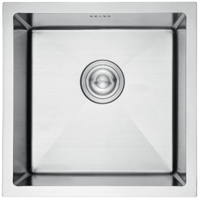 Мойка кухонная врезная нерж. стали 44х44*22*0,3см, Сатин (с сфоном; чаша 40*39*22) (5) Aflorn