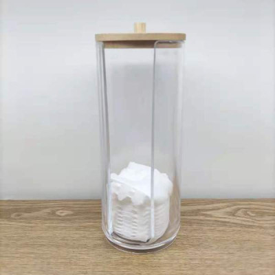 Органайзер пластиковый для ватных дисков 18*7см бамб крышка TL2193W