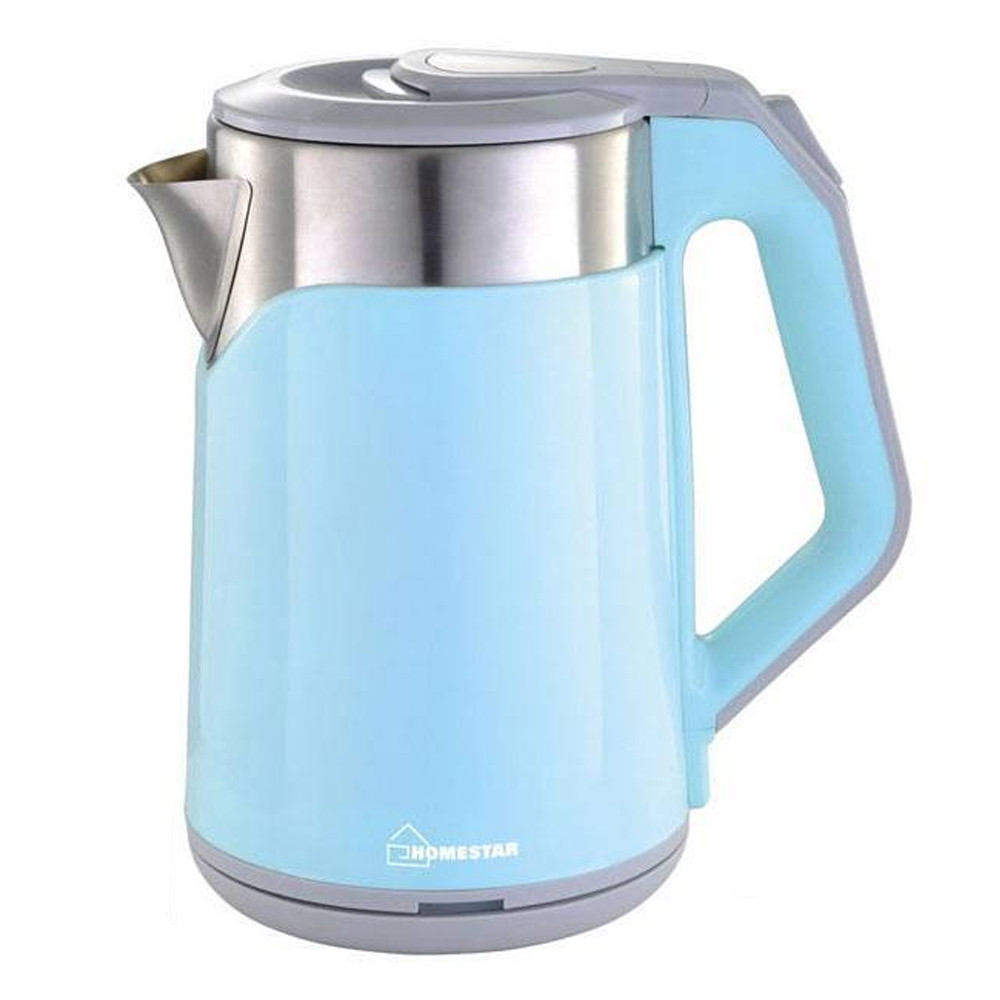 Чайник металлический электрический 1,8 л 1,5 кВт голубой HS-1019 HomeStar