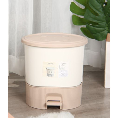 Ведро пластиковое для мусора 8,5 л 285*260*295 мм круглое с педалью розовый Baizheng Ведро пластиковое для мусора 8,5 л 285*260*295 мм круглое с педалью розовый Baizheng