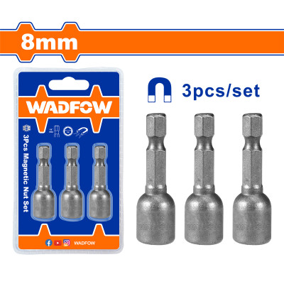 Набор торцевых головок магнитных 8 мм 3 шт WADFOW WWR1K08 Набор торцевых головок магнитных 8 мм 3 шт WADFOW WWR1K08
