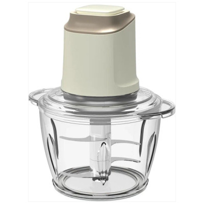 Измельчитель электрический 500 Вт пласт чаша 1,2 л 1 скор 4 ножа беж-золот Maxtronic