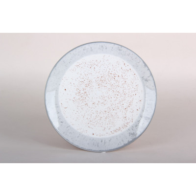 Тарелка фарфоровая десертная 19 см Rustic grey Коралл