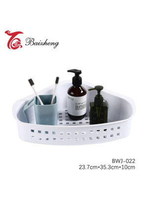 Полка пластиковая для ванной 23,7*35,3*10 см на присосках белый Классик Baizheng