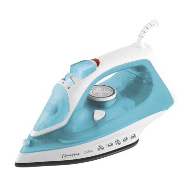 Утюг 2,3 кВт подошва с керамическим покрытием паровой удар бирюзовый МА-049 Матрена (1/10), арт. 007